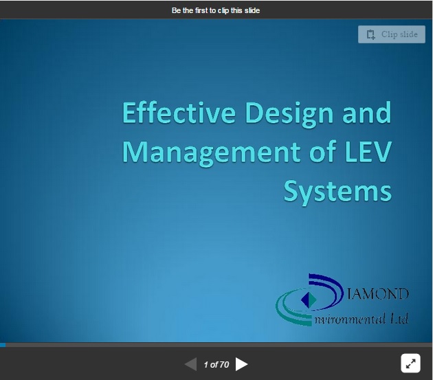 SLIDE SHARE: Effective Design and Management of LEV Systems